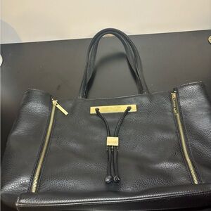 Olivia + Joy Black Tote with Gold Accents